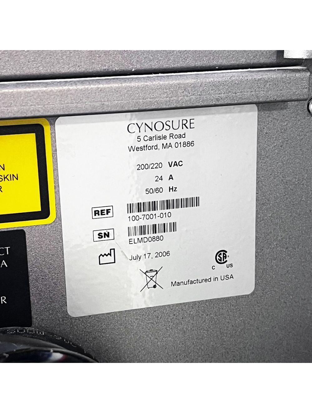 2006 Cynosure Apogee Elite Laser 755 1064 nm Alex Nd YAG Hair Removal Lesion Cynosure