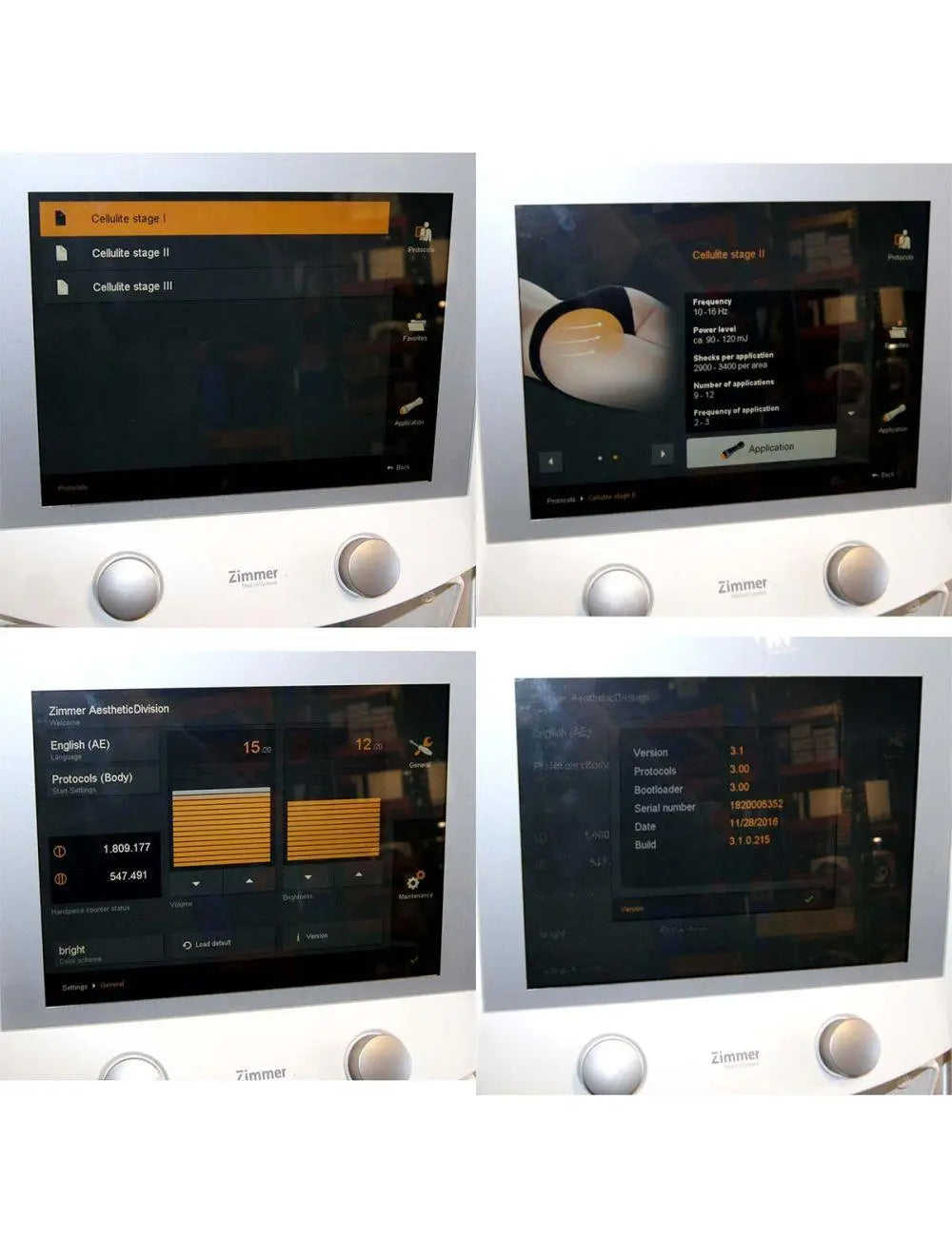2016 Zimmer ZWave Pro Cellulite Treatment Body Contouring System 1.8mil Pulses 547k Pulses Sol International Medical