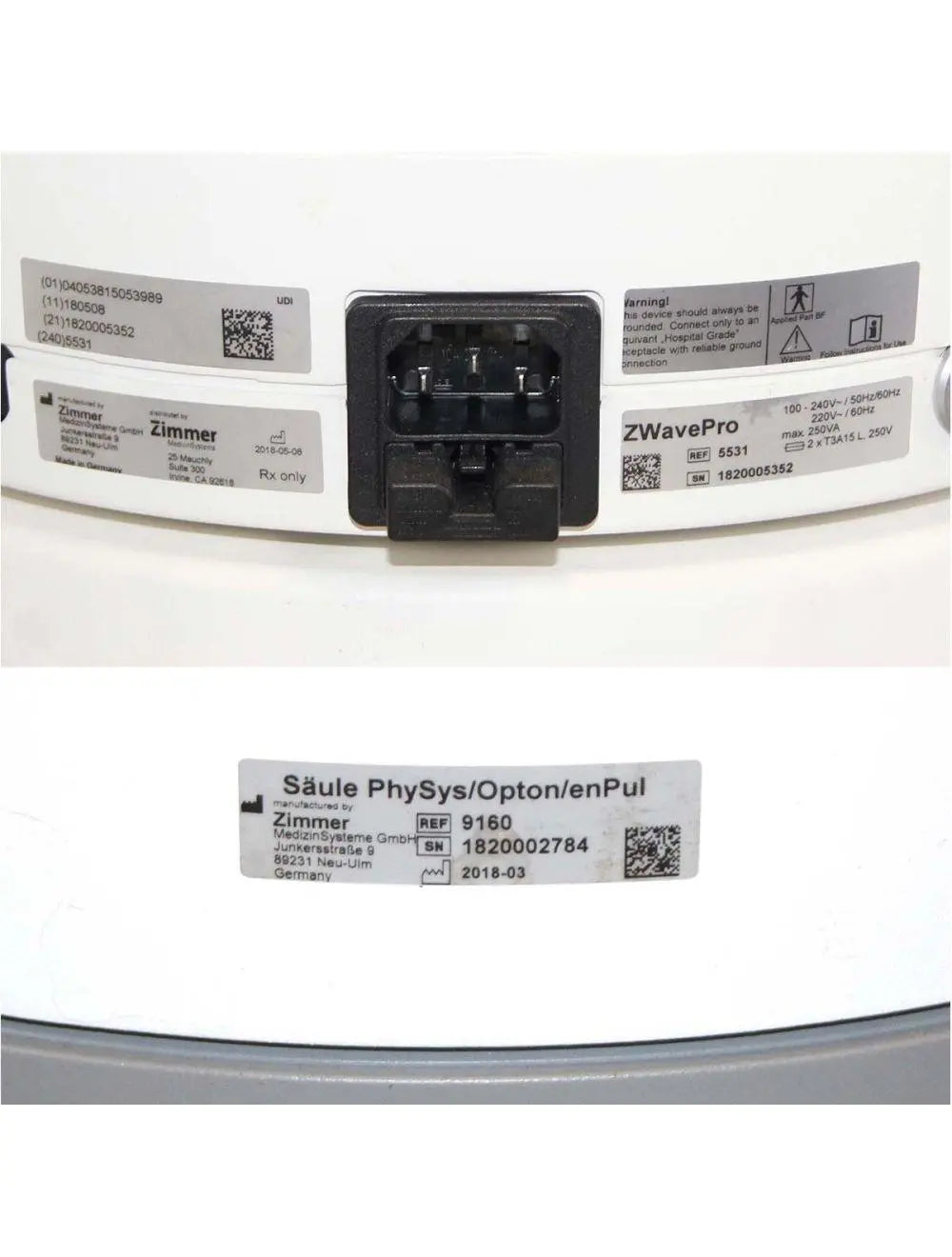 2016 Zimmer ZWave Pro Cellulite Treatment Body Contouring System 1.8mil Pulses 547k Pulses Sol International Medical