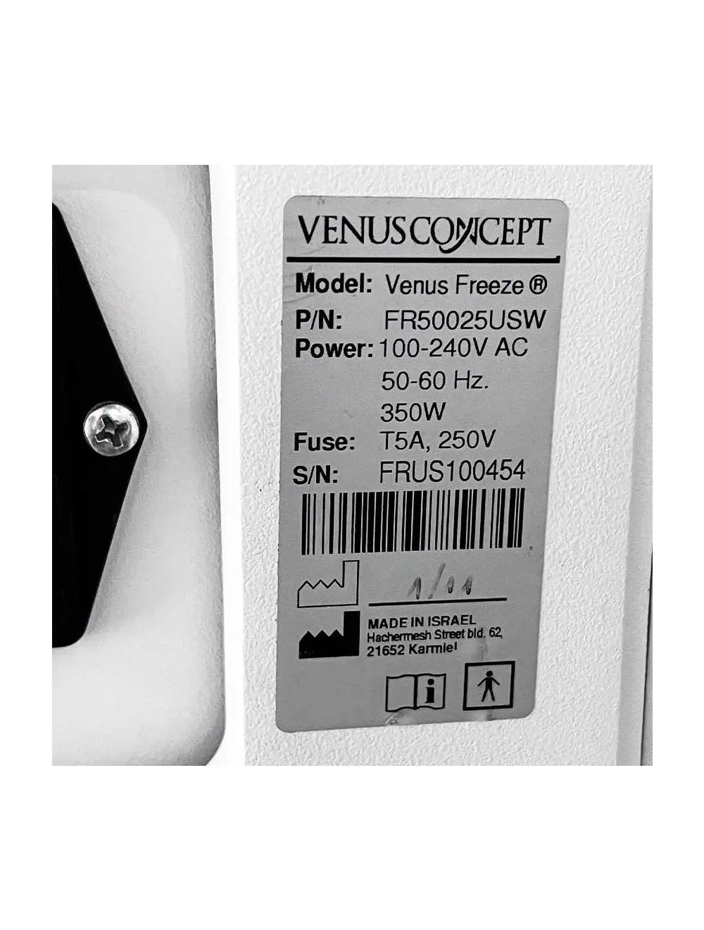 2011 VenusConcept FREEZE RadioFrequency Skin Tightening Wrinkles Venus Concept Venus