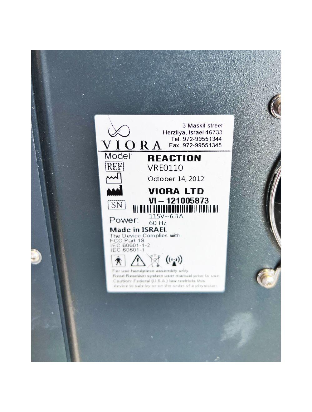 2012 Viora REACTION RF Body Contouring Skin Tightening Contouring System Sol International Medical