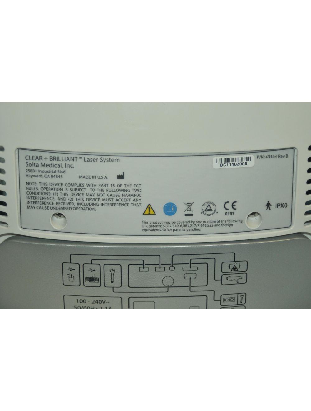2011 CLEAR BRILLIANT 1440 nm Fractional Diode Laser Skin Rejuvenation Acne Scars Solta Medical