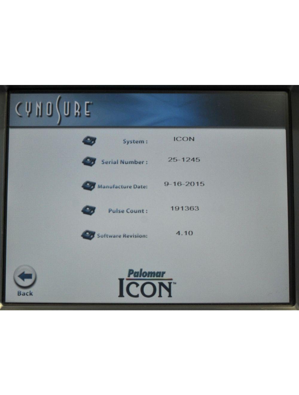 2015 Cynosure Icon IPL Laser Hair Removal Skin Resurfacing Laser System w/ 4 HPs Palomar