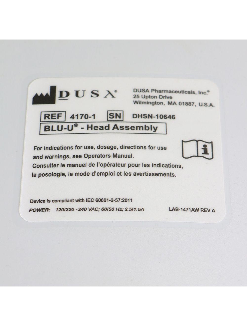 Dusa Blu-U Photodynamic Light Skin Treatment Therapy Phototherapy 4170-1 Sol International Medical