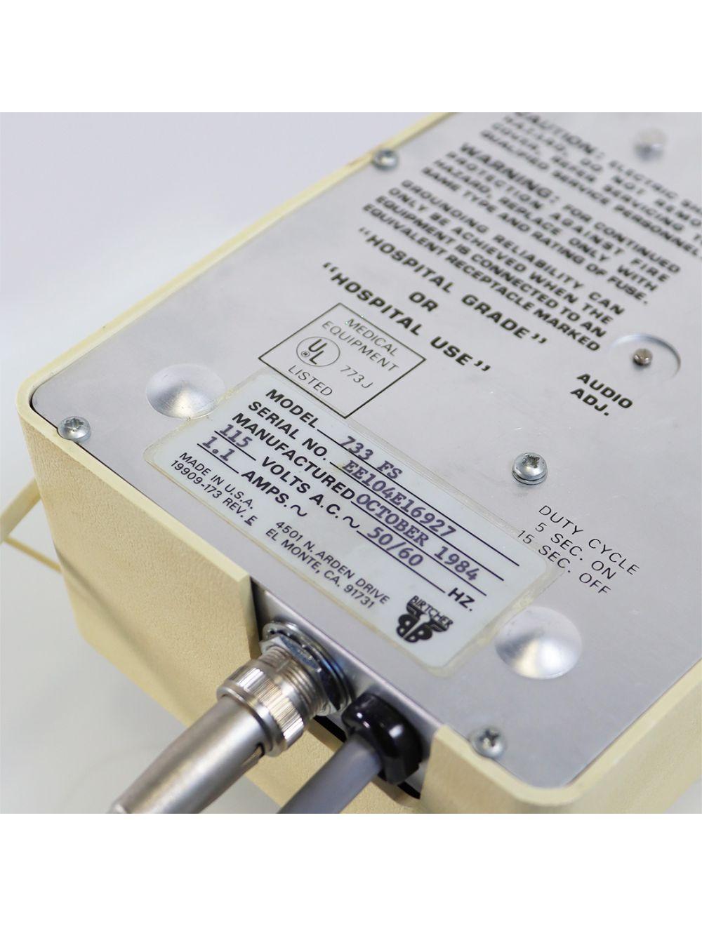Birtcher Hyfrecator Solid State 733 ESU Electrosurgical Unit 733-FS (1984) Sol International Medical