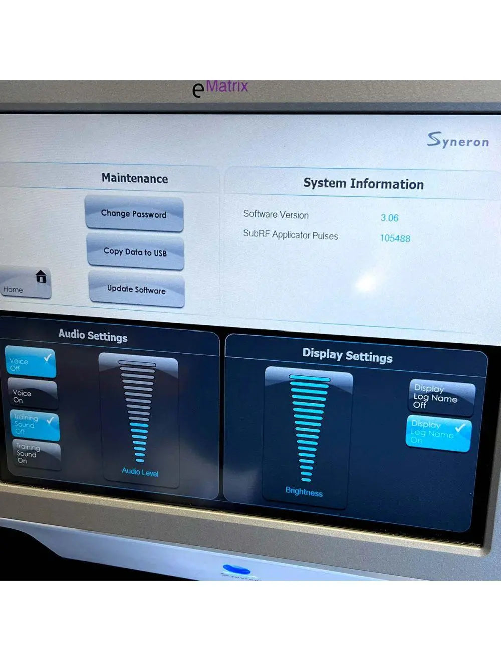 Syneron eMatrix Skin Rejuvenation TableTop System Sublative RF Wrinkles e Matrix Candela