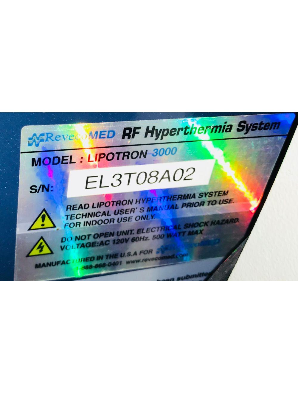 REVECOMED RF Radio Frequency Hypothermia System Tron3000 Tron 3000 Sol International Medical