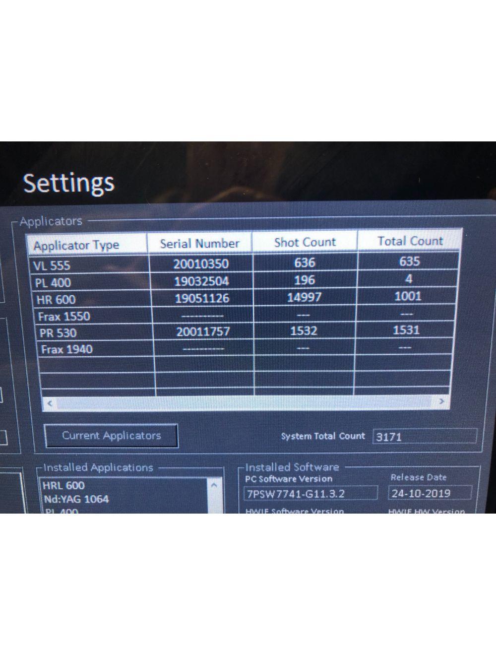 Candela Ellipse Nordlys IPL Laser System 2 SR Pigment Handpieces VL 555 PR 530 Candela