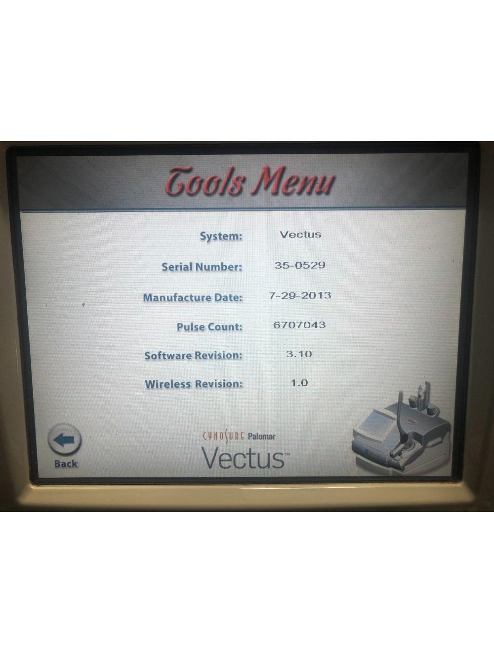 2013 Cynosure Palomar Vectus 810 nm Diode Hair Removal Laser w/ Large Optic Palomar