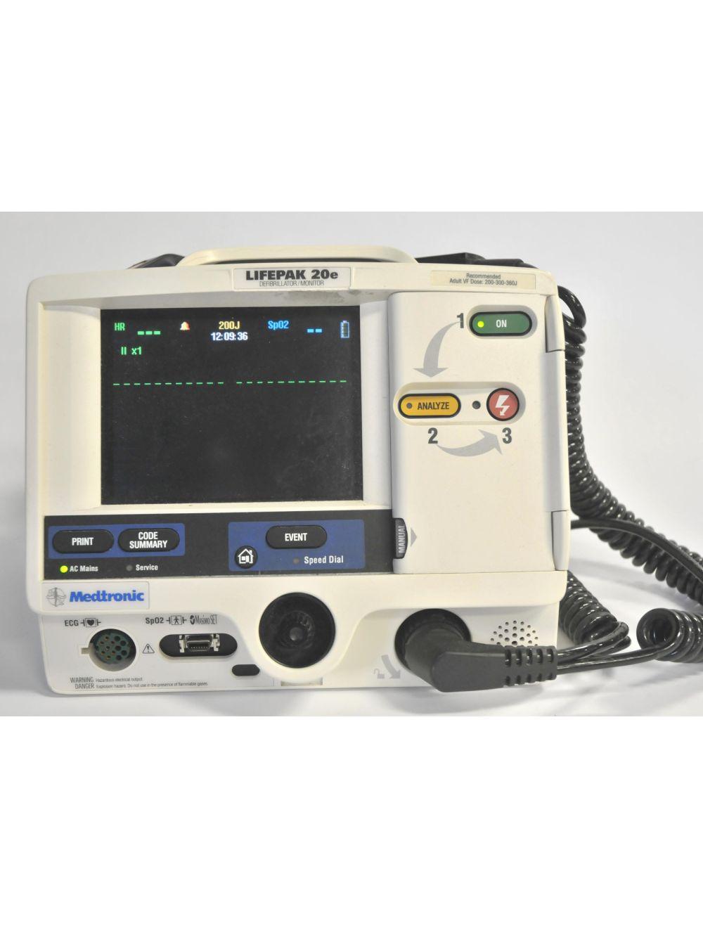 Medtronic LIFEPAK 20e Defibrillator Monitor Portable APEX Sternum Paddle Printer Sol International Medical