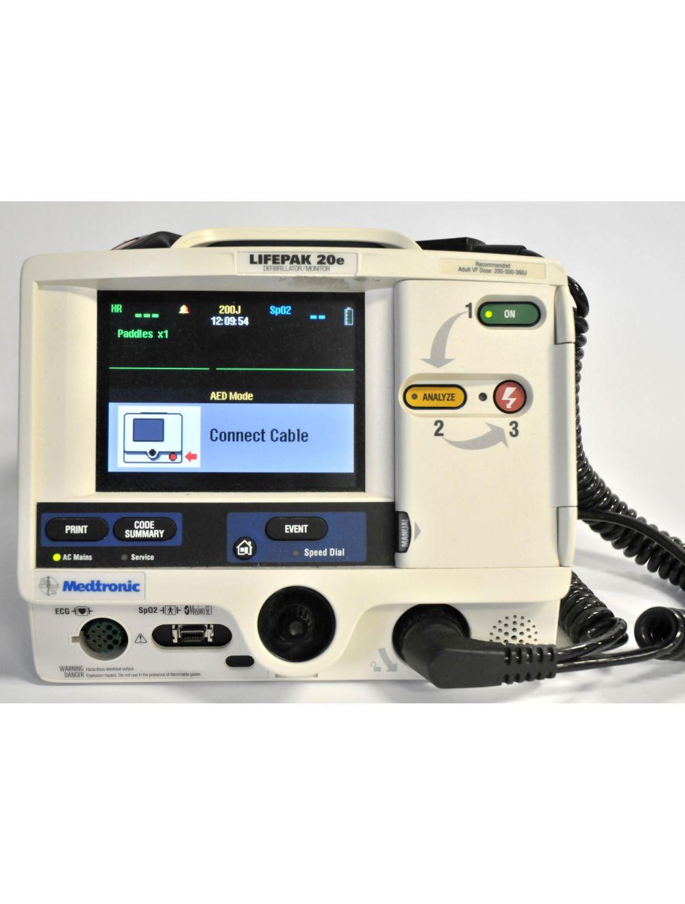 Medtronic LIFEPAK 20e Defibrillator Monitor Portable APEX Sternum Paddle Printer Sol International Medical