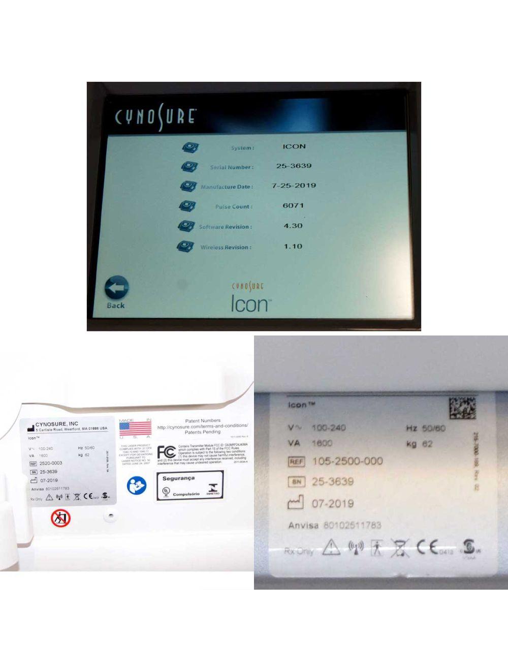2019 Cynosure Icon IPL Laser System with 5 Handpieces 1540 MaxG MaxR 1064+ MaxYs Cynosure