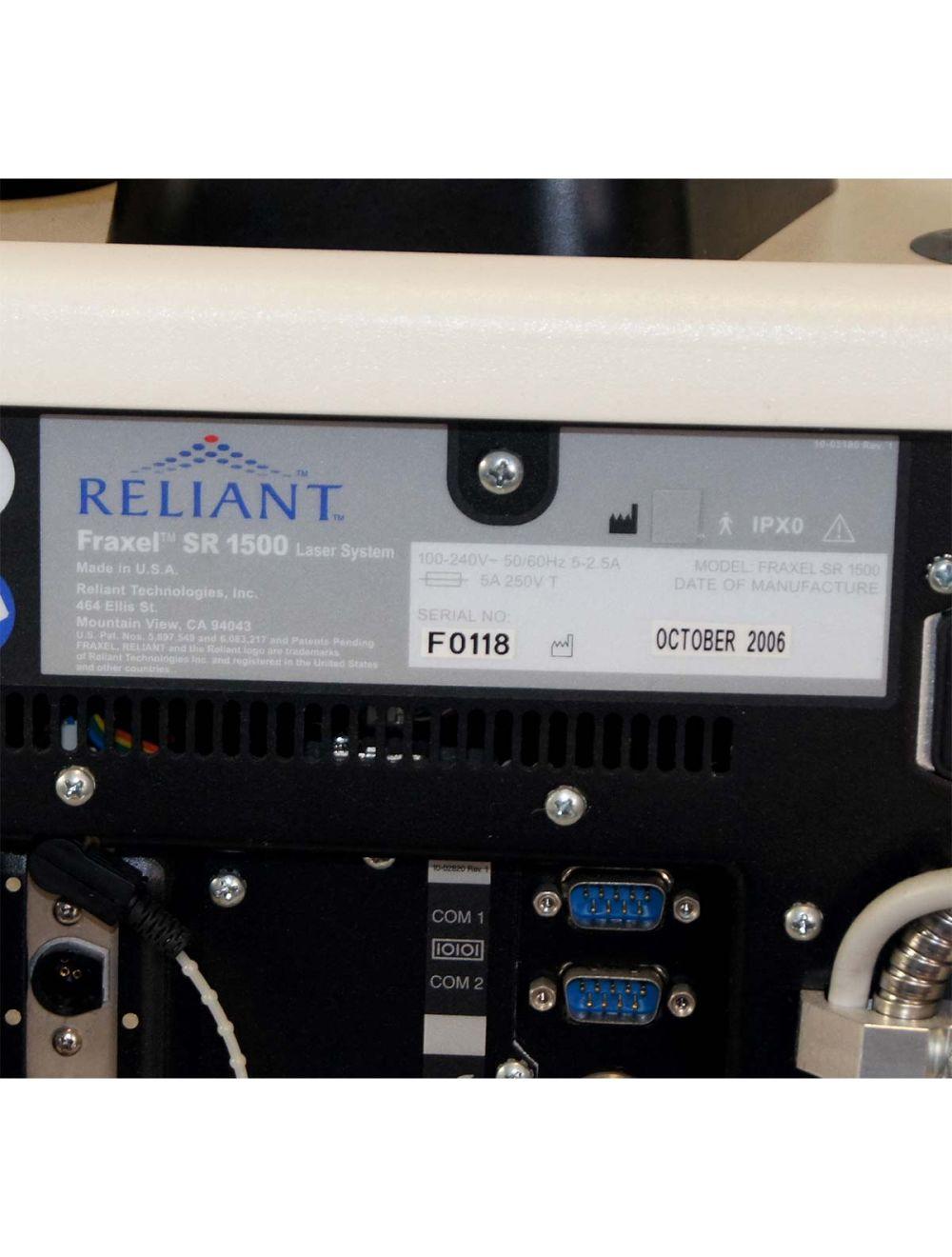 2006 Fraxel SR 1500 Reliant Fractional Laser 1500nm Tabletop System Skin Repair Sol International Medical
