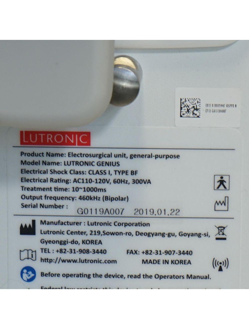 2019 Lutronic Genius Radio Frequency Microneedle Skin Rejuvenation Acne Wrinkles Lutronic