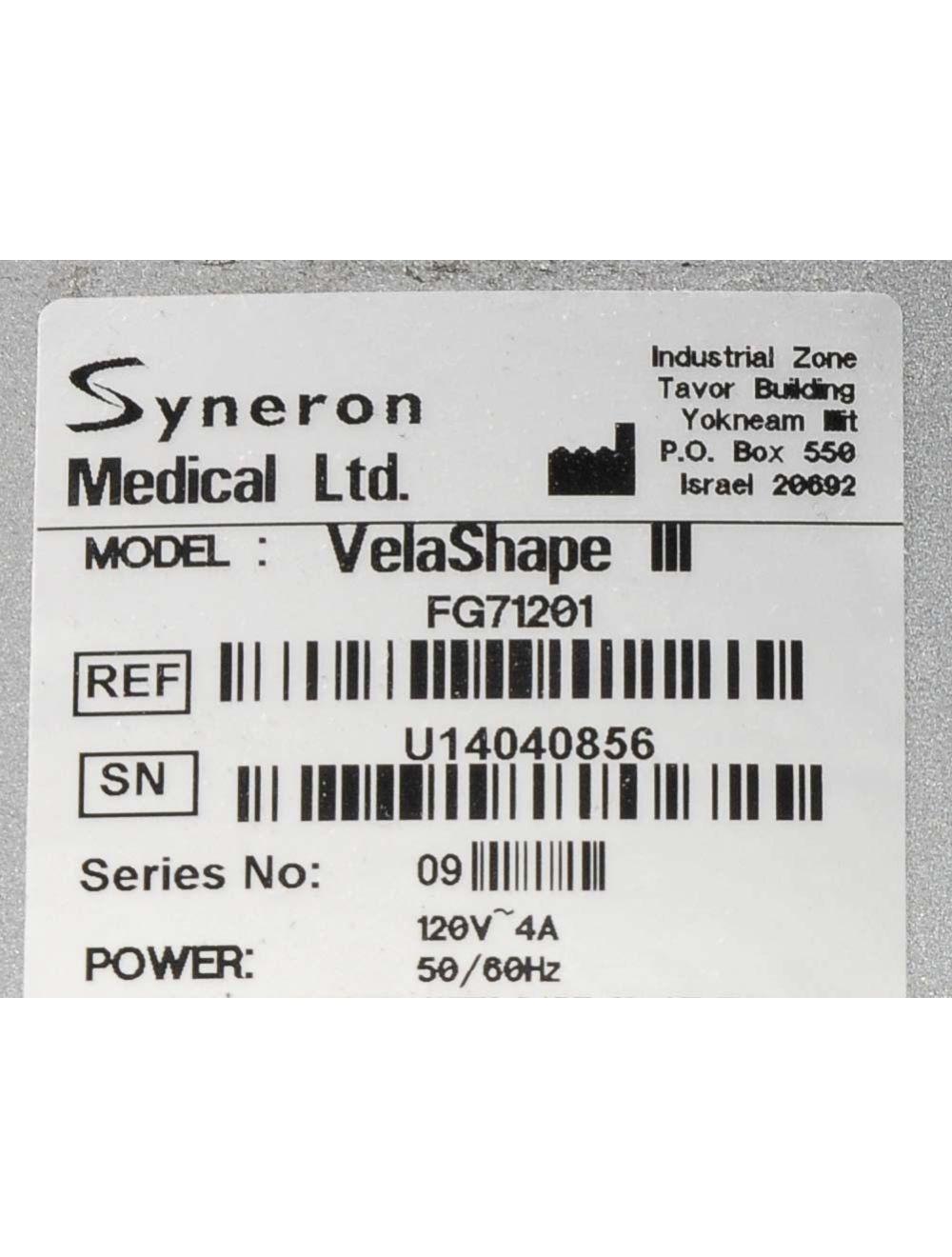 2014 Syneron VelaShape III RF Laser Vela Shape 3 Body Contouring Cellulite Candela