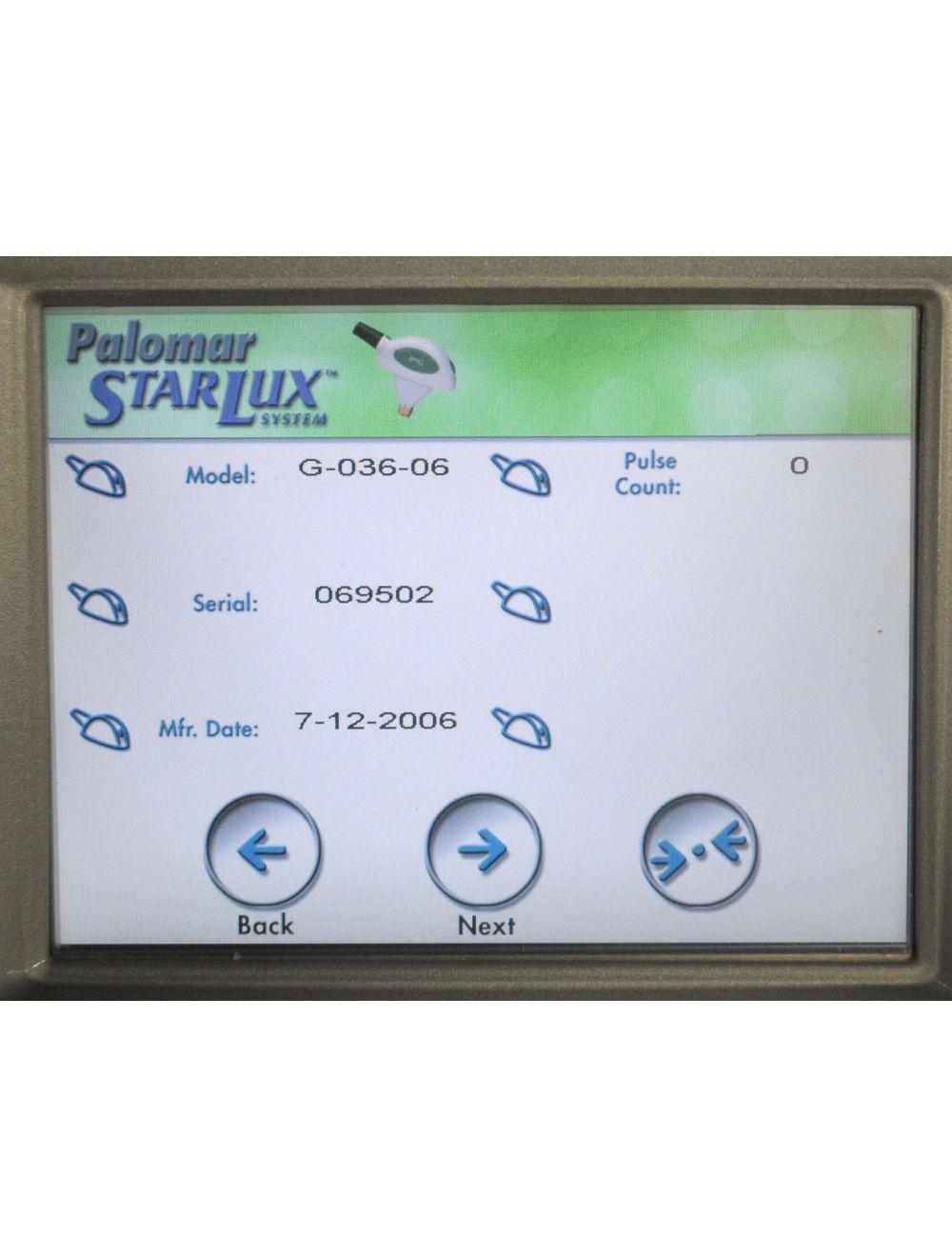 Palomar 2006 STARLUX 300 IPL Laser LuxG LuxRS HandPieces Hair Removal Lux G R Palomar