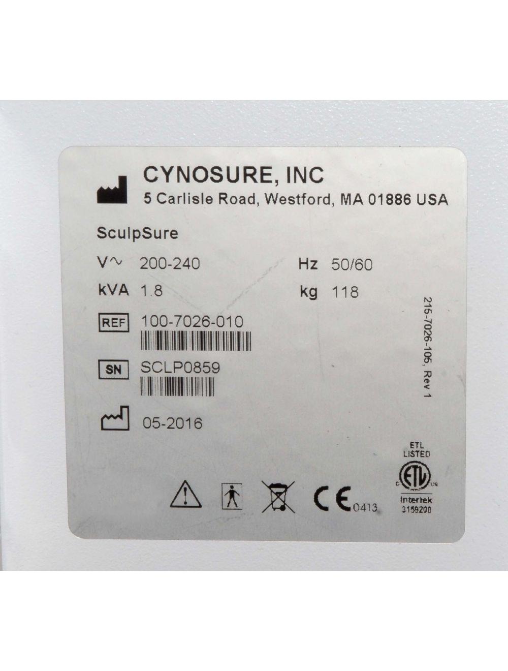 SCULPSURE Cynosure 2016 1060nm Diode Laser Lipolysis Body Contour Fat Reduction Cynosure