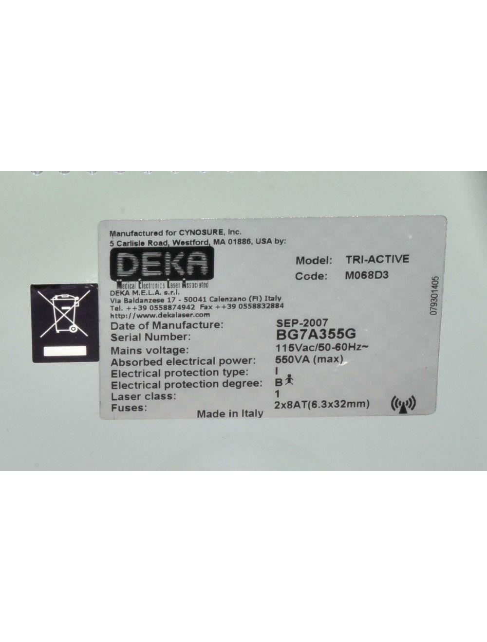 2007 CYNOSURE DEKA Tri Active Diode Laser Body Face Skin Tighten Triactive Cynosure