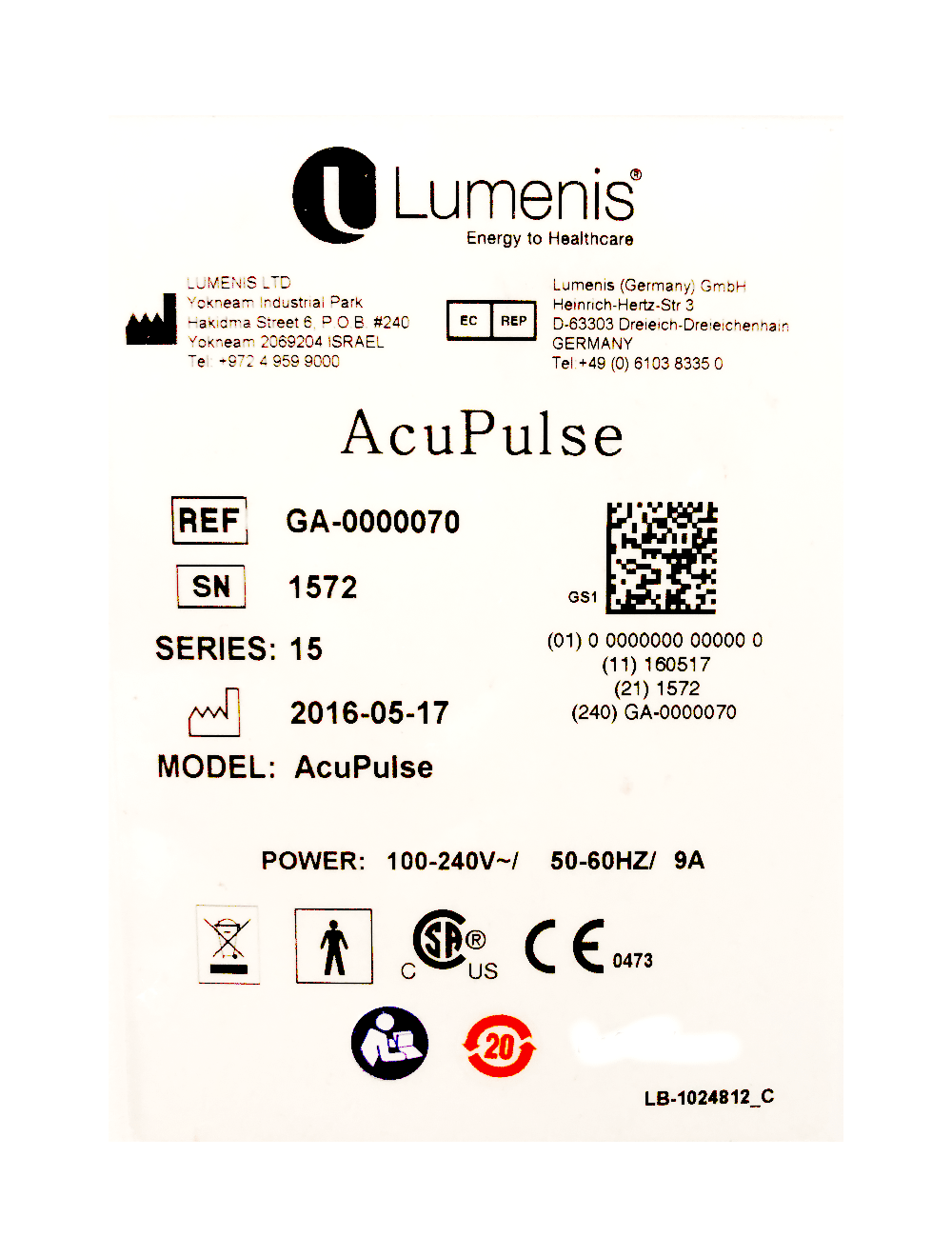 Lumenis AcuPulse 2016 CO2 Laser SilkLaser Scanner AcuScan SurgiTouch Scanner C02 Lumenis