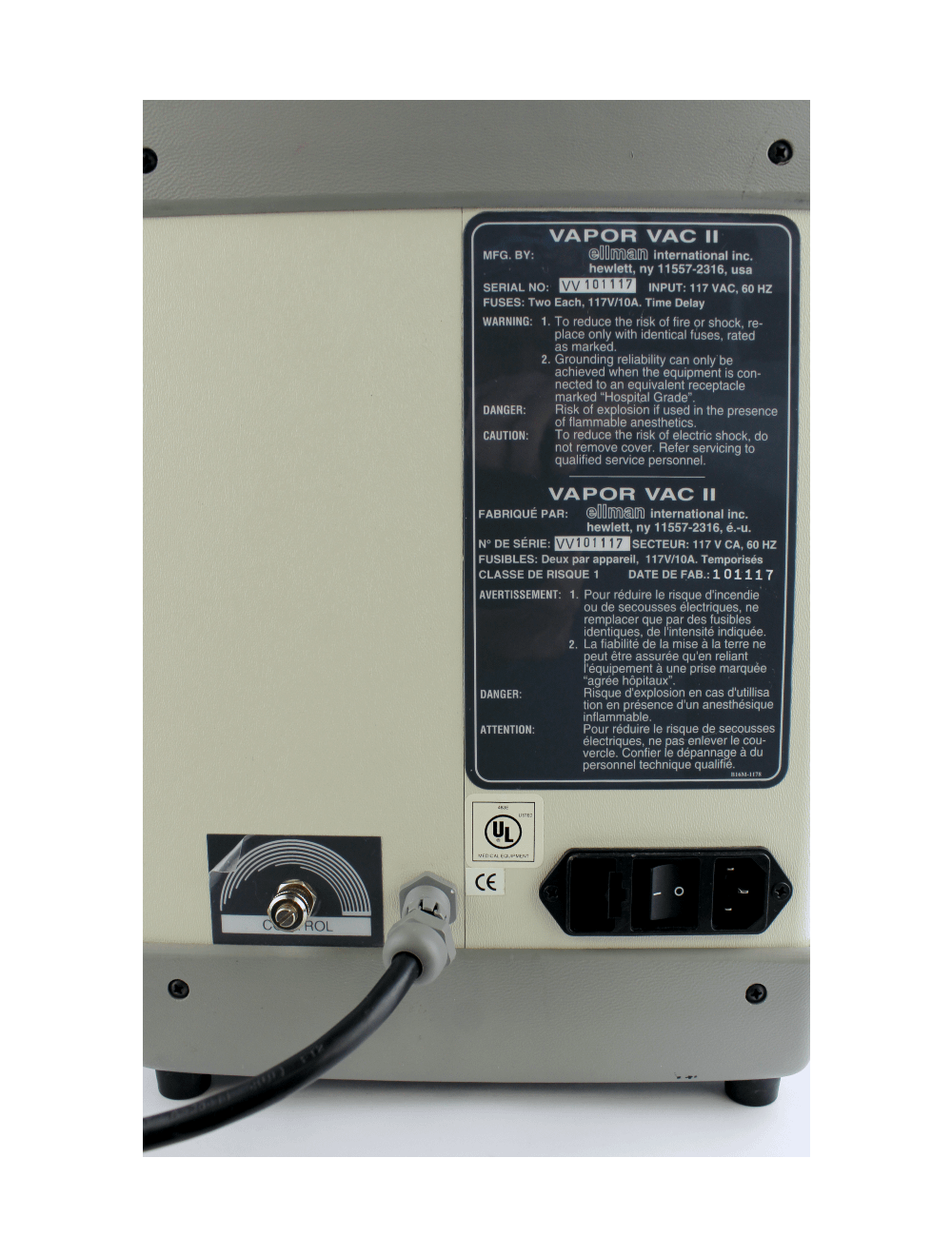 Ellman Vapor VAC II Surgical Smoke Evacuation System - Excellent Condition Sol International Medical