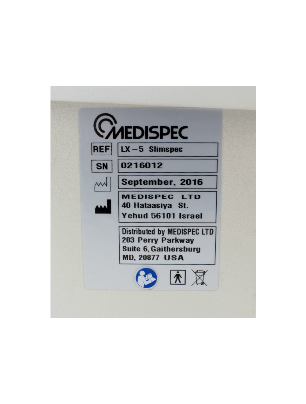MEDISPEC LX - 5 Slimspec Slimspec anti cellulitis Acoustic Radial Wave Therapy Sol International Medical