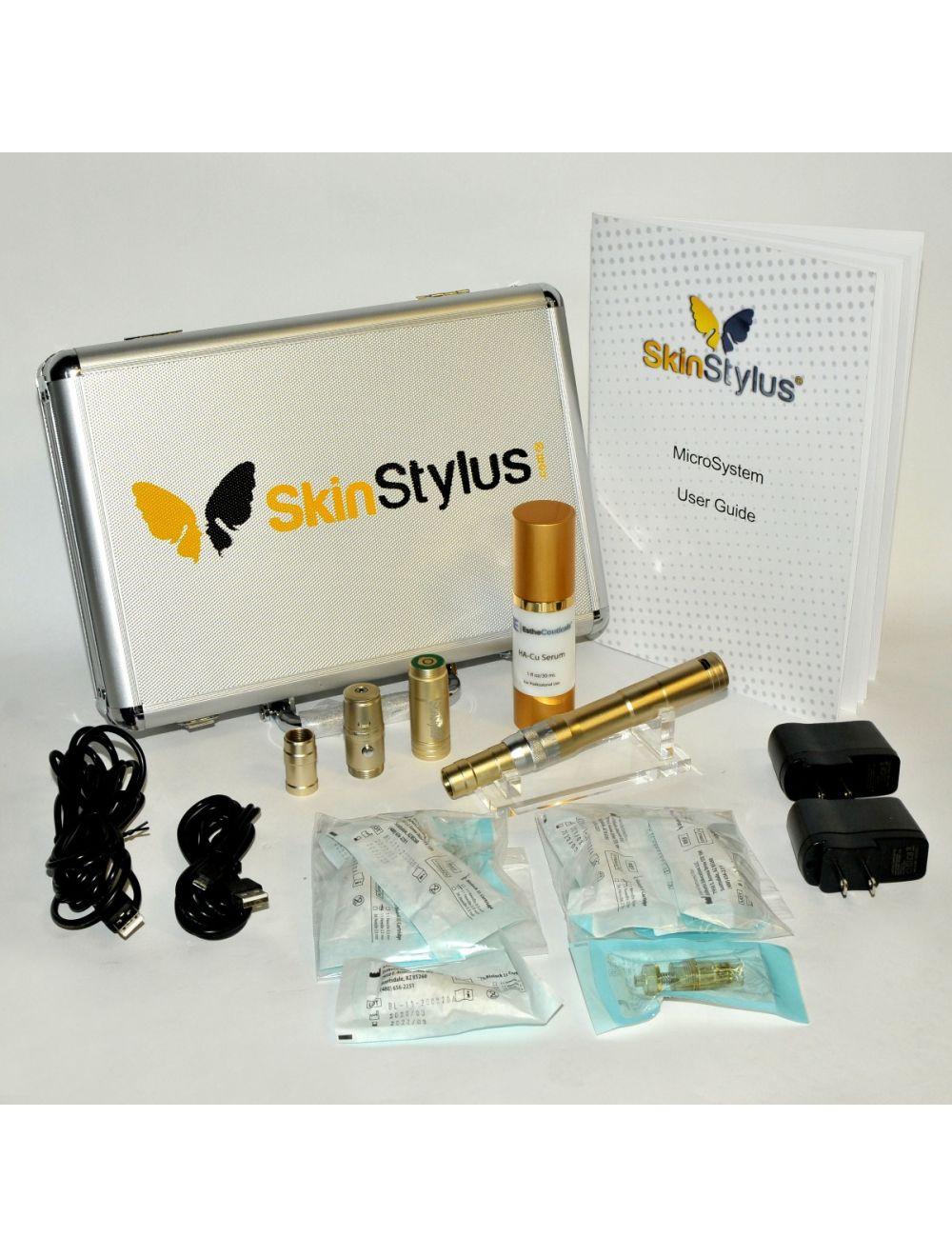 SkinStylus Gold Microneedling Professional Kit Collagen Skin Stylus Pen Biolock II Sol International Medical
