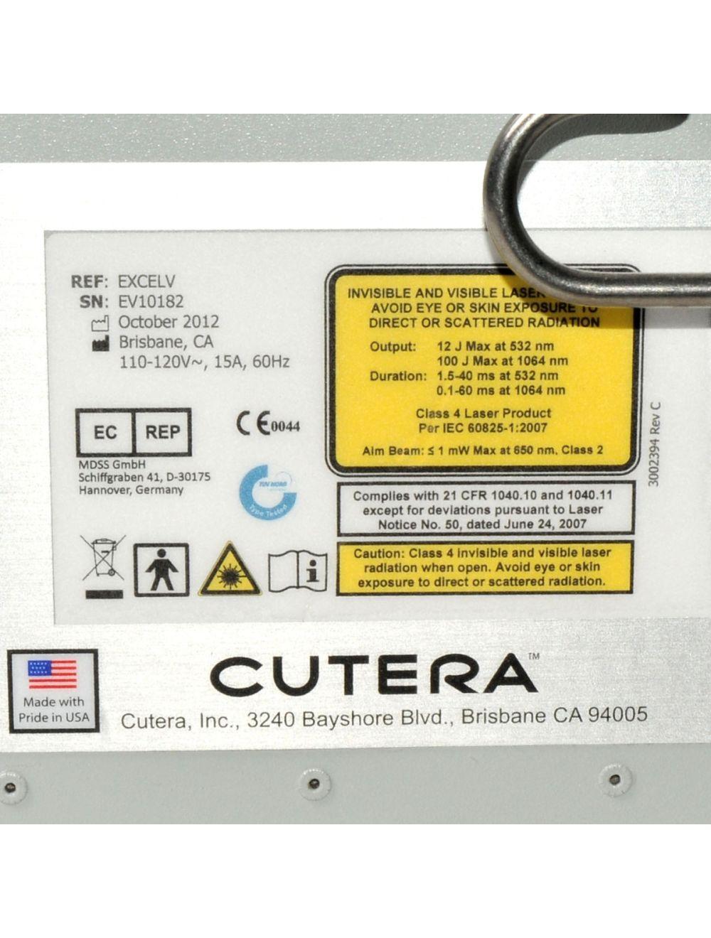 2012 Cutera EXCELV Laser Nd YAG Excel XL V XLV 1064 532 KTP Cutera