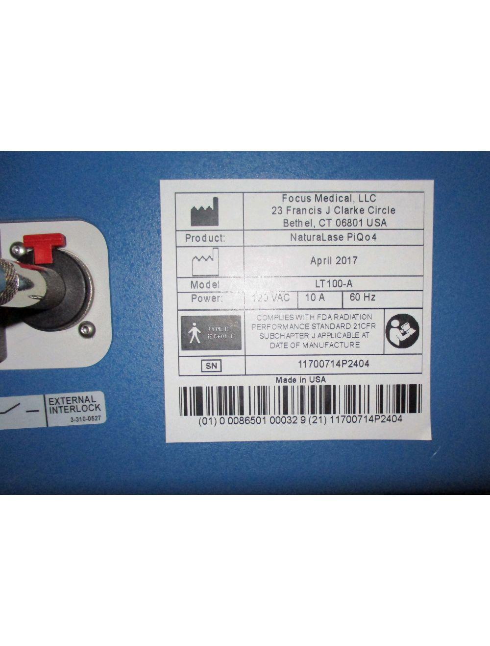 2017 Focus Medical NaturaLase PiQo4 Nd:YAG Tattoo Removal Laser PiQ04 Sol International Medical