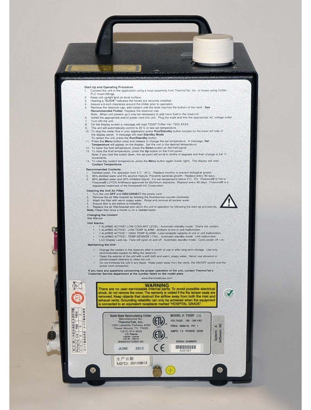 Sciton Thermotek T255P External Recirculating Liquid Chiller Portable * NEW Sol International Medical
