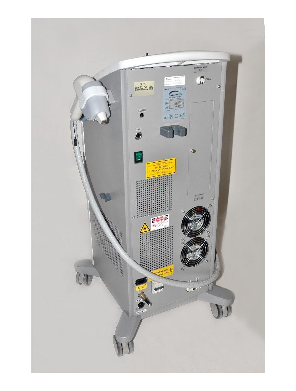 2008 ALMA Soprano XL Laser System Hair Removal 810nm Diode w/ SHR Handpiece HR Alma