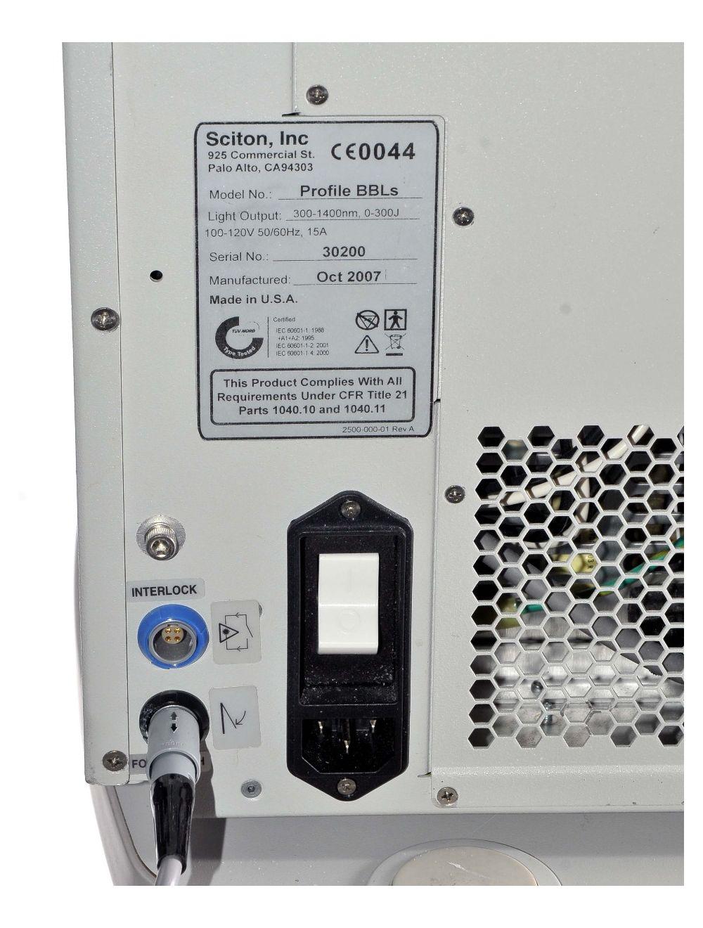 2007 Sciton Profile BBLs IPL Desktop Laser Acne Skin Tightening Lesions Vascular Sol International Medical