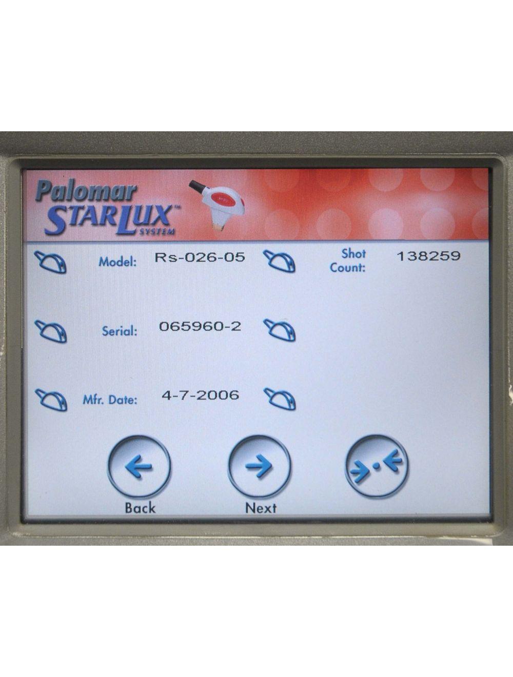2006 Palomar StarLux 300 IPL Laser System - w 2 HandPieces LuxRs LuxG Lux Rs G Palomar