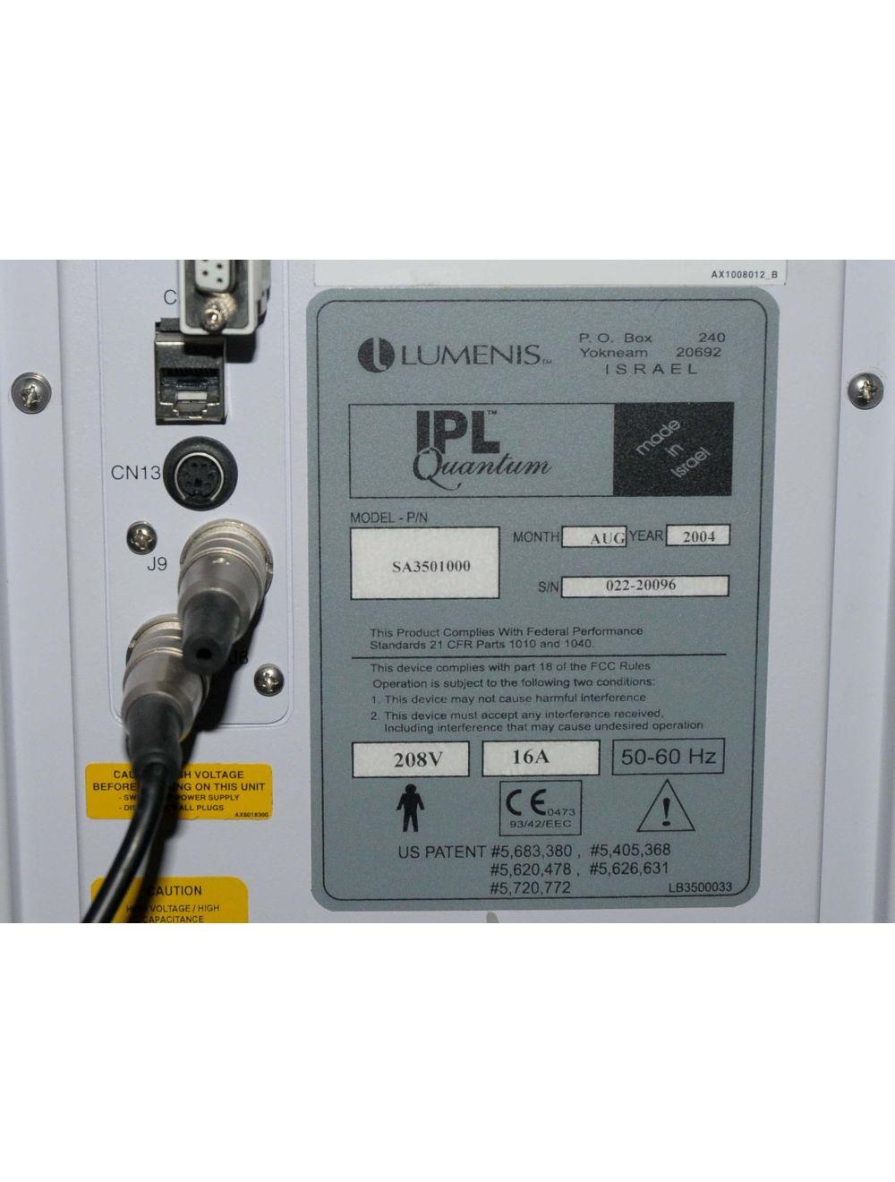 2004 Lumenis QUANTUM IPL Laser Skin Rejuvenation Vascular Lesions 560 640 HP's Lumenis