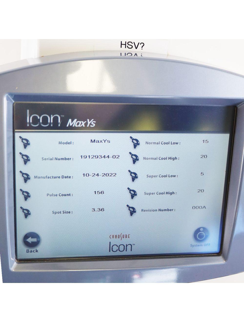 2011 Cynosure Palomar Icon IPL Laser System Hair Removal Acne MaxR MaxYs 1540 Palomar