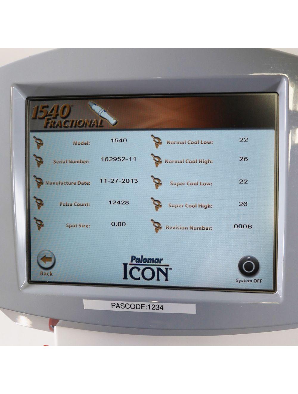 2017 Palomar Icon IPL Laser Fractional 1540 Hair Removal Vascular Skin Resurface Palomar