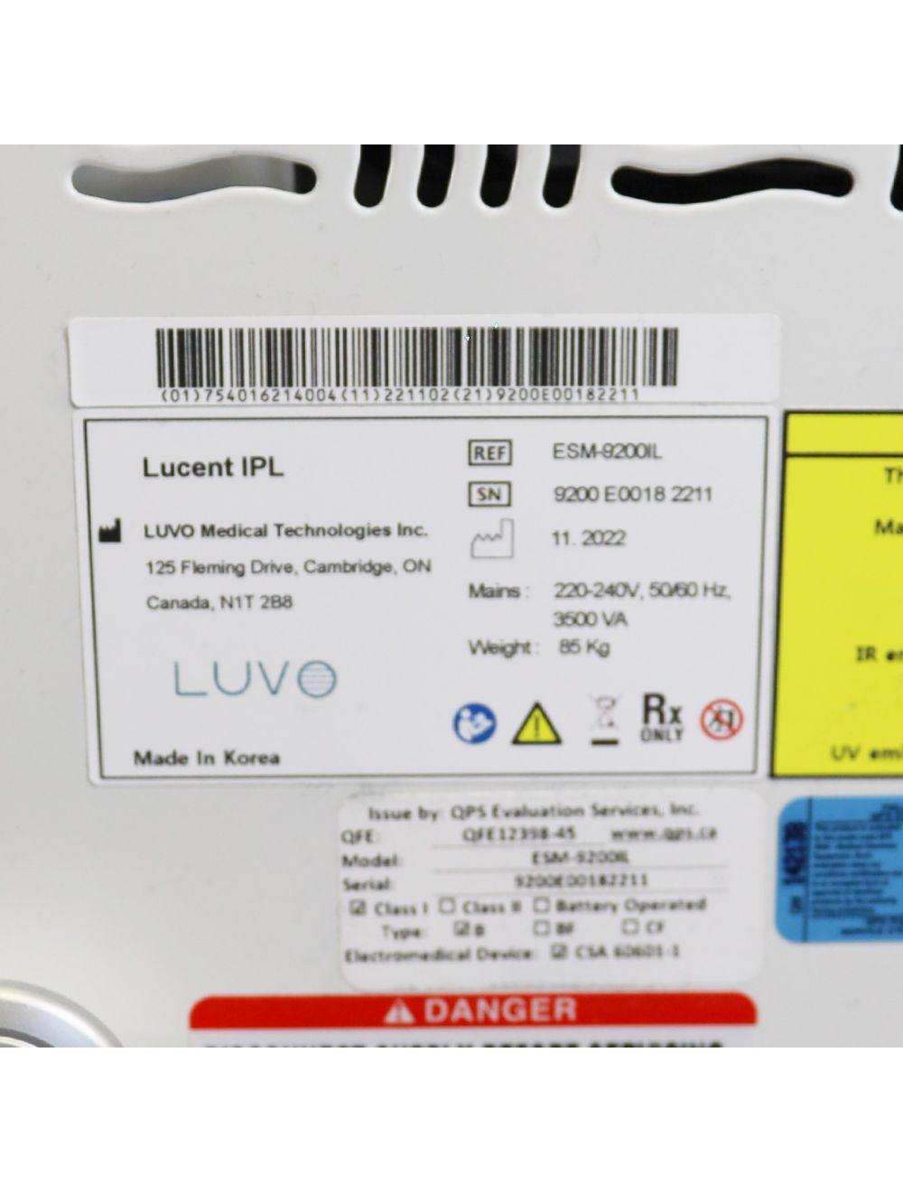 2022 Luvo Lucent IPL Laser System Skin Rejuvenation Hair Removal Lesions System Sol International Medical