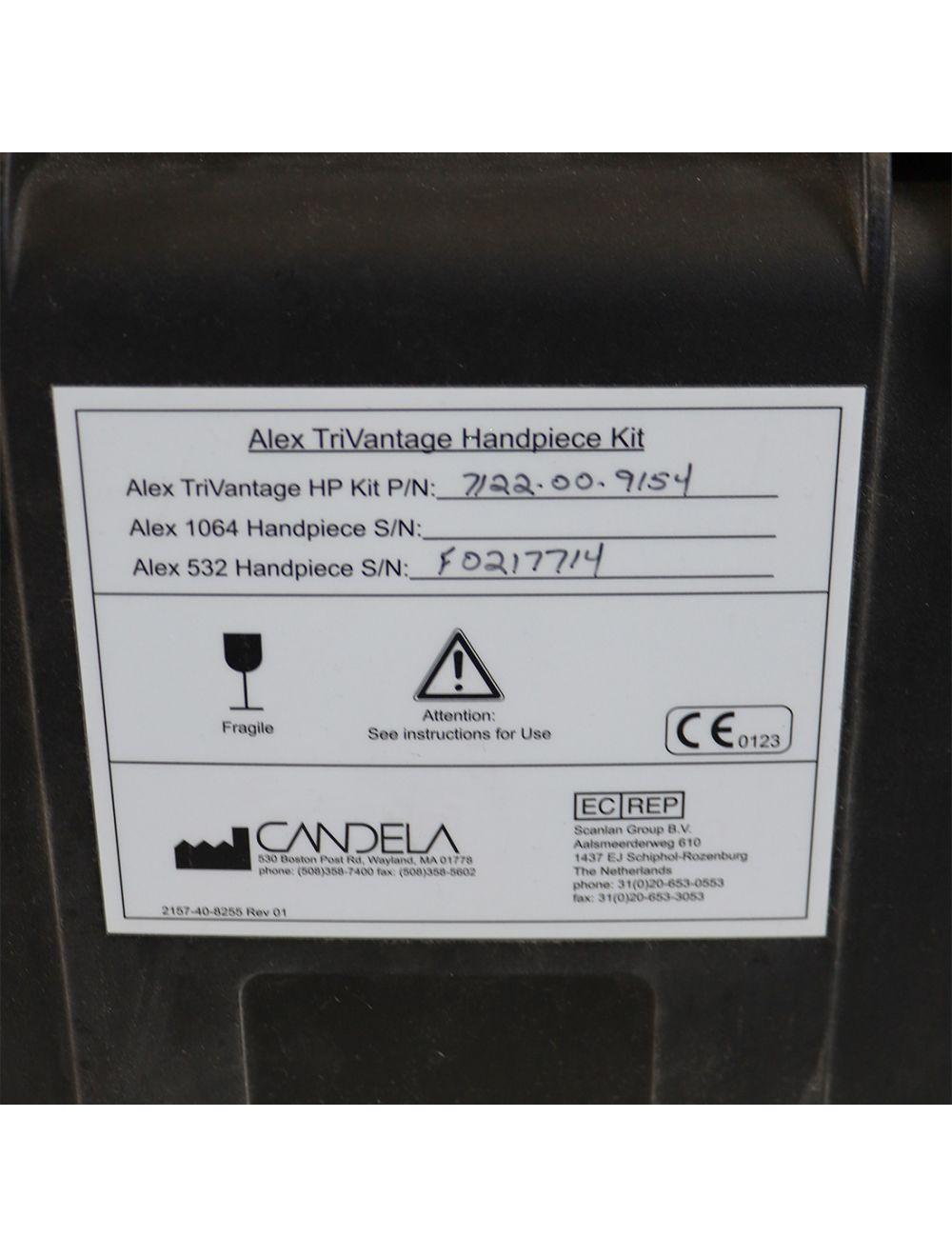 2013 Candela Alex TriVantage Q Switched 532nm Nd YAG Tattoo Removal Laser Candela