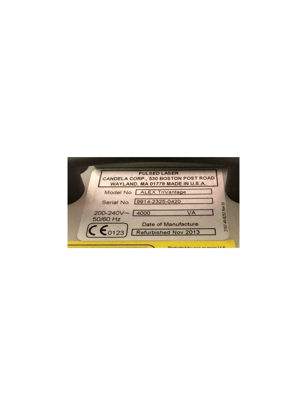 2013 Candela Alex TriVantage Q Switched 532nm Nd YAG Tattoo Removal Laser Candela