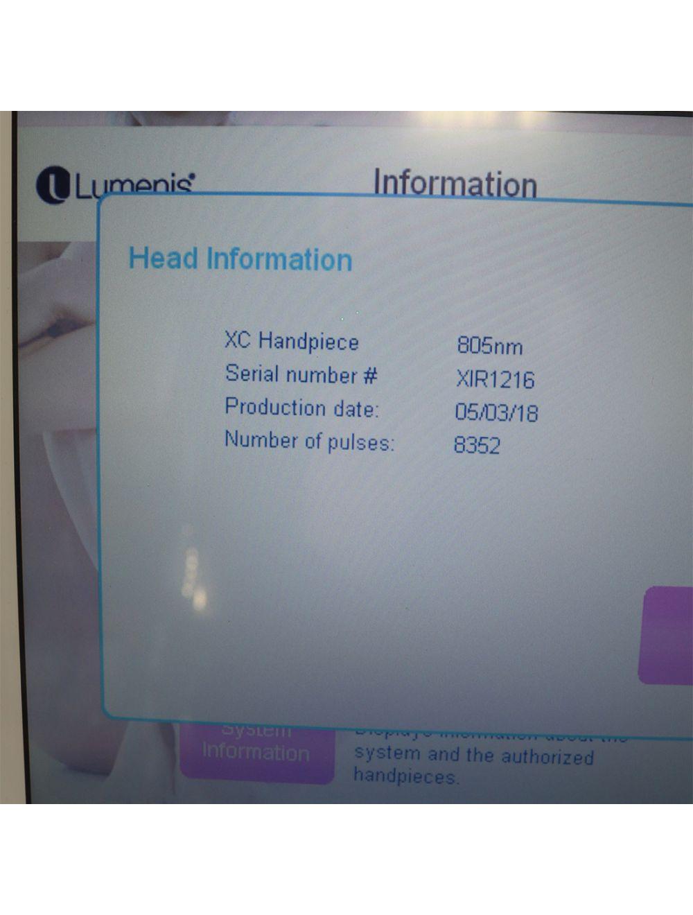 2018 Lumenis LightSheer Desire Diode Laser Hair Removal 2 Handpieces Low Pulses Lumenis