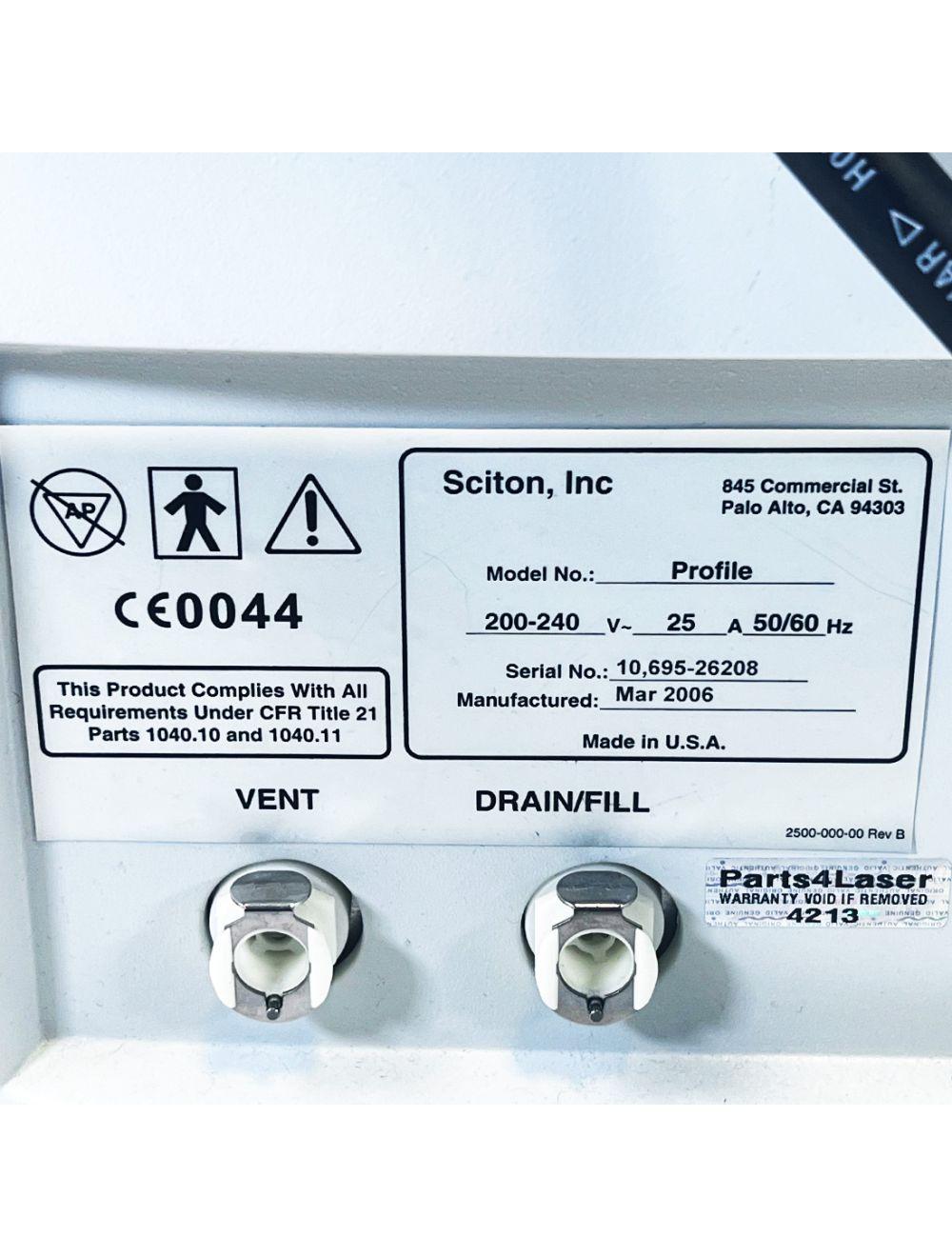 2006 Sciton Profile Erbium Yag Laser System 1319nm 1064nm 2940nm Scanner BBL Sol International Medical