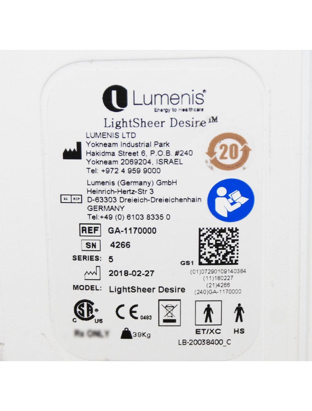 2018 Lumenis LightSheer Desire Laser Hair Removal Diode XC HS Handpieces 2 HPs Lumenis