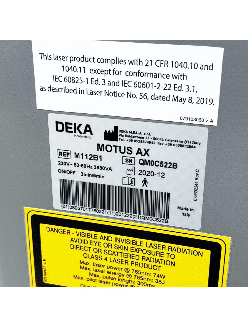 2020 DEKA Cartessa Motus AX Alexandrite 755nm Hair Removal Pigment Lesions Sol International Medical