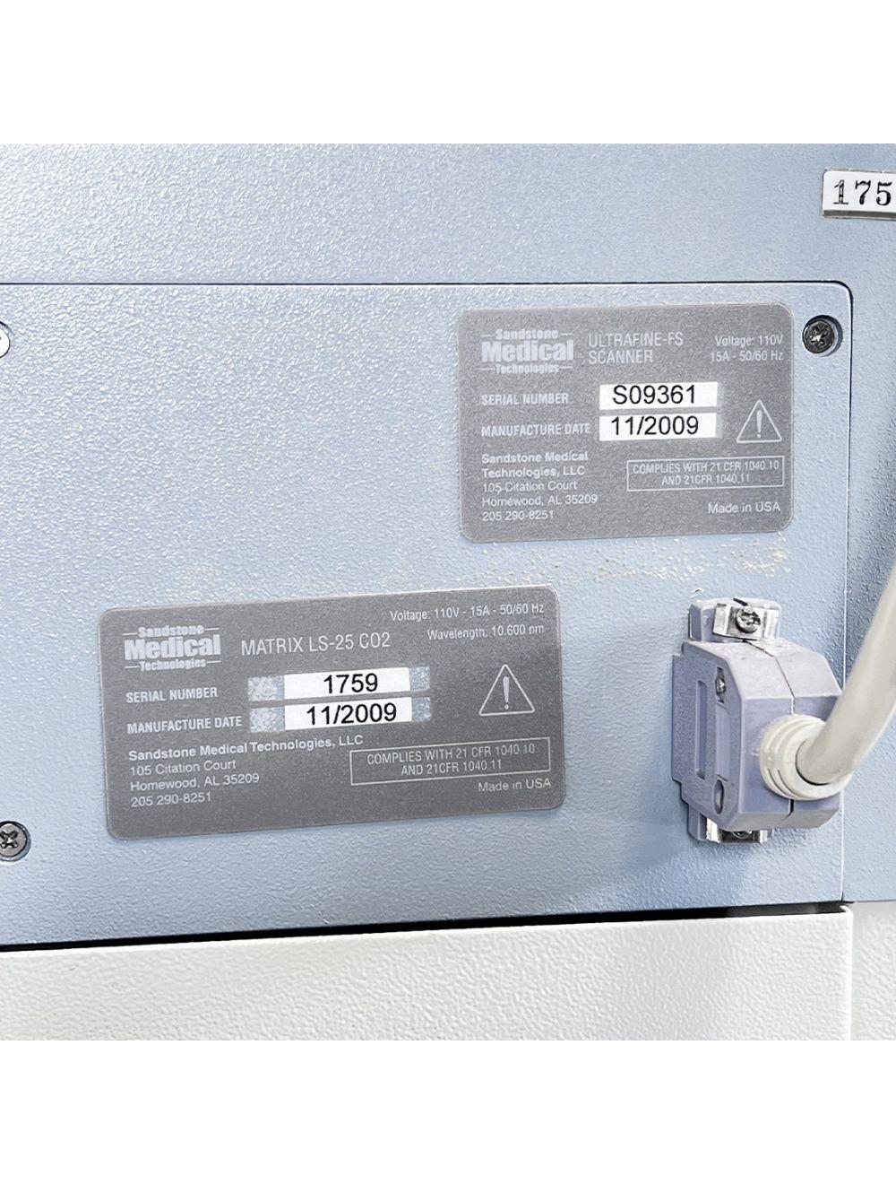 2009 Ellman Sandstone MATRIX LS-25 CO2 Laser System and UltraFine-FS Scanner Sol International Medical