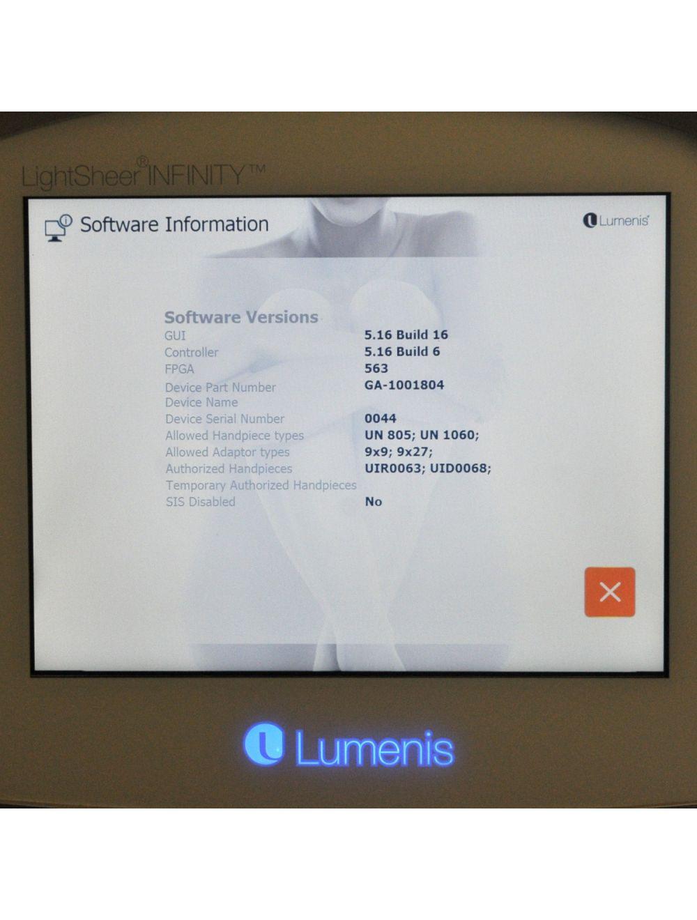 2016 Lumenis LightSheer Infinity 810nm HR Diode Laser Hair Removal System Lumenis