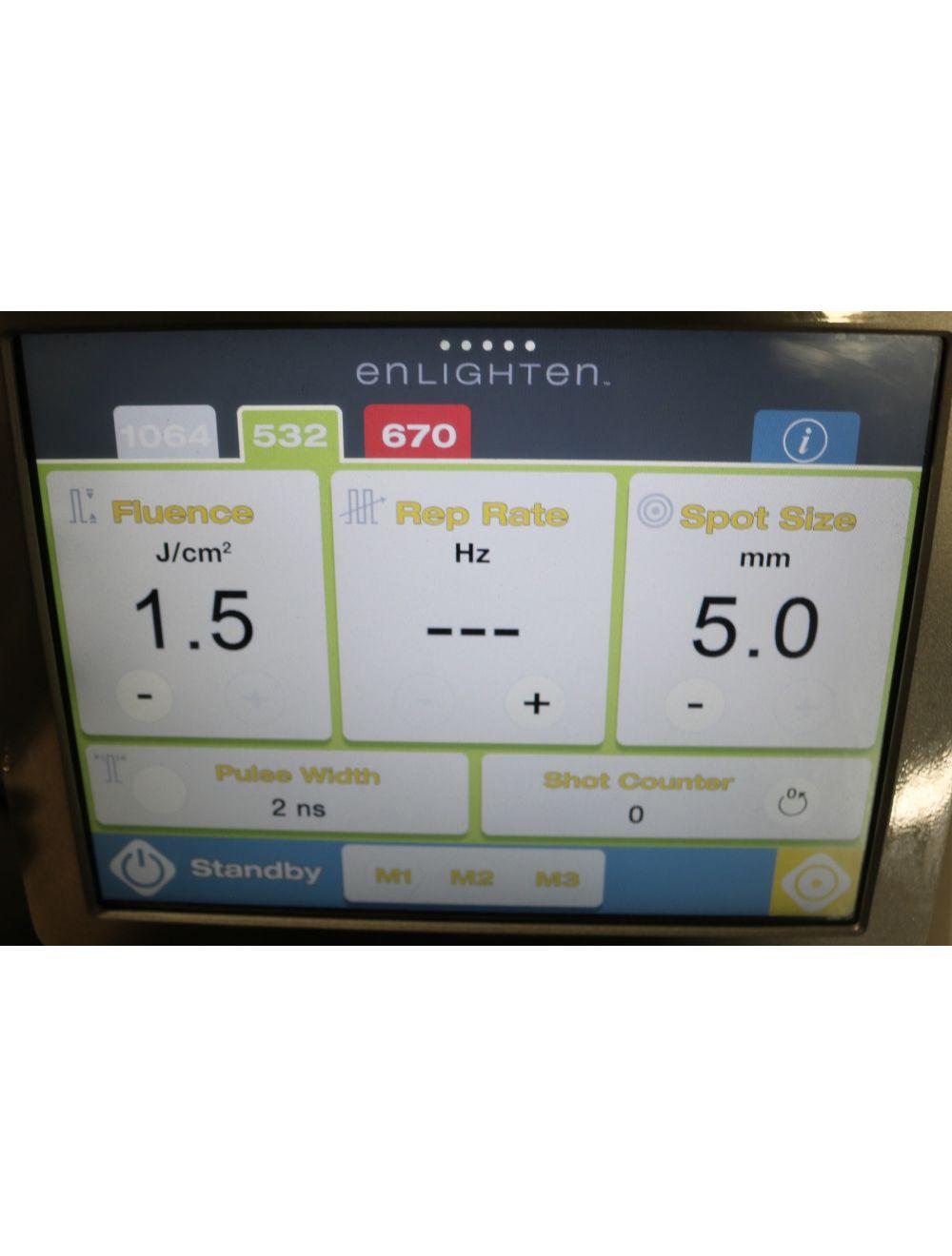 2017 Cutera Enlighten III 3 Picosecond Pico Tattoo Pigment 532 1064 670 Laser Cutera