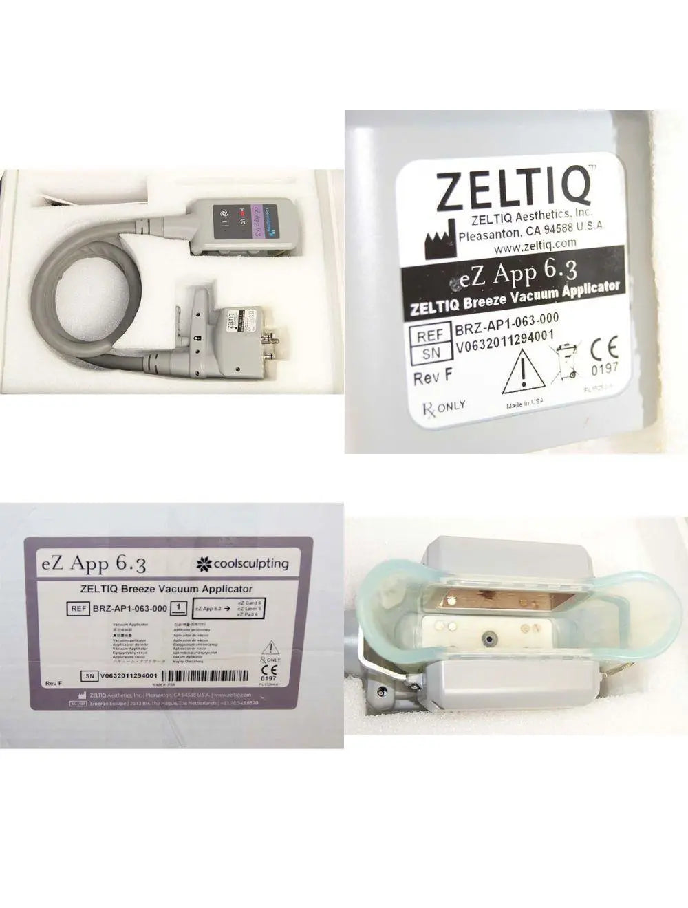2011 Zeltiq CoolSculpting Body Contouring Fat Reduction System w/ 4 Applicators Zeltiq