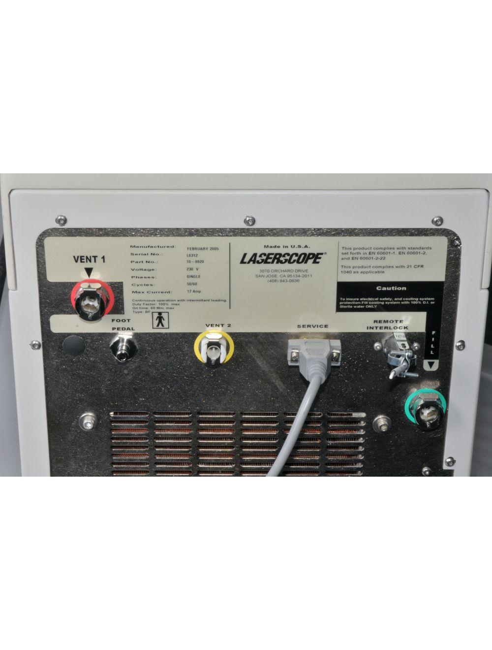 2005 Laserscope Lyra i Nd Yag Hair Removal Skin Rejuvenation Vascular Lesions Sol International Medical