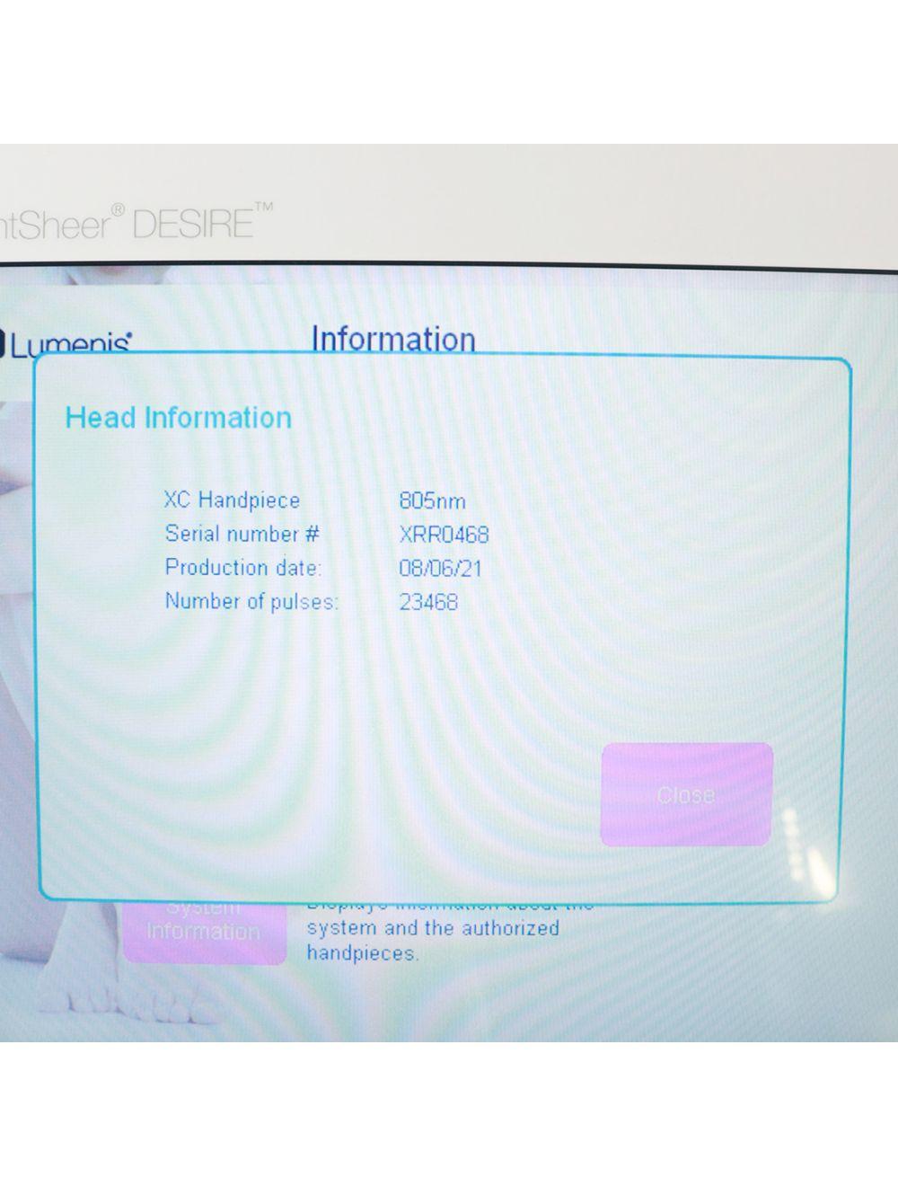2018 Lumenis LightSheer Desire Diode Laser Hair Removal 3 Handpieces  Lumenis