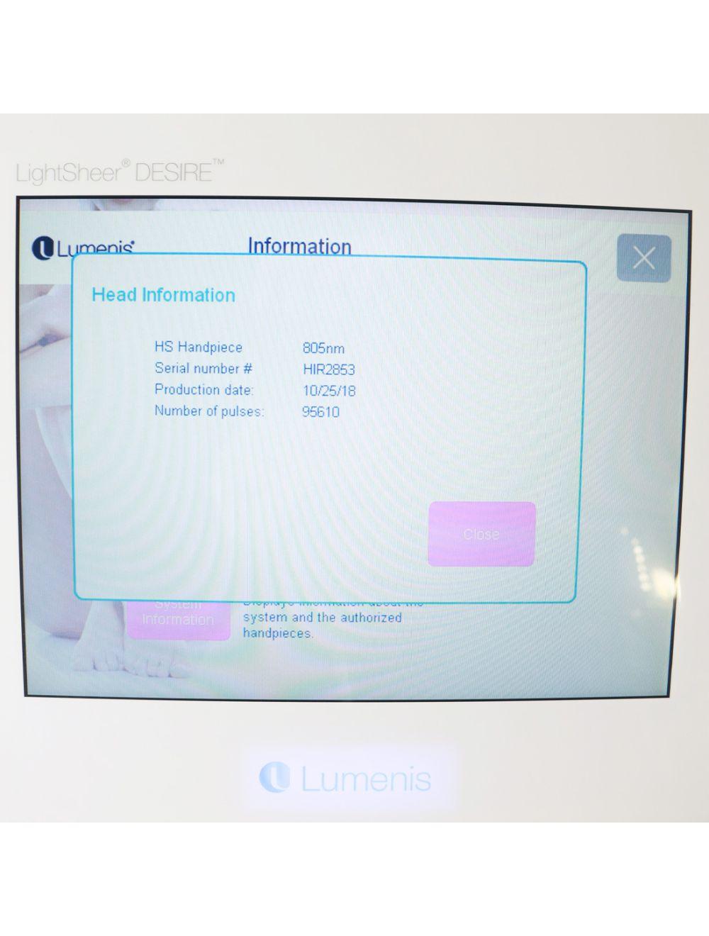 2018 Lumenis LightSheer Desire Diode Laser Hair Removal 3 Handpieces  Lumenis
