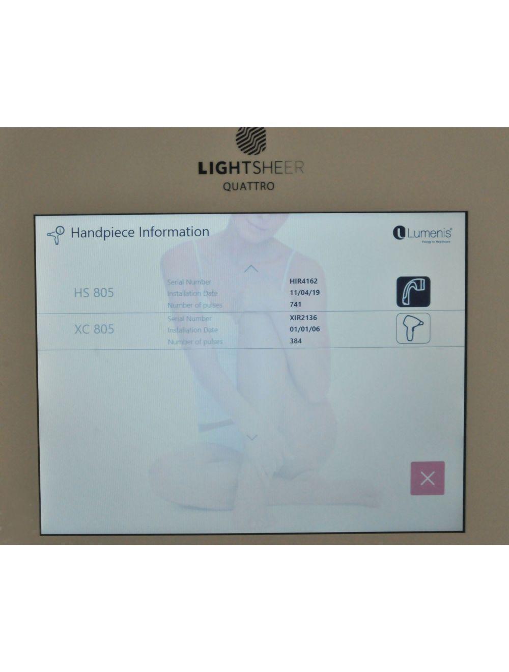 2019 Lumenis LightSheer Quattro Diode Laser Hair Removal Light Sheer 805 1060 nm Lumenis
